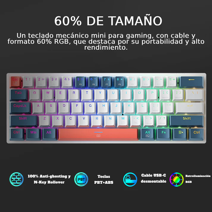 Teclado Mecanico RGB Inalambrico - Machenike k500